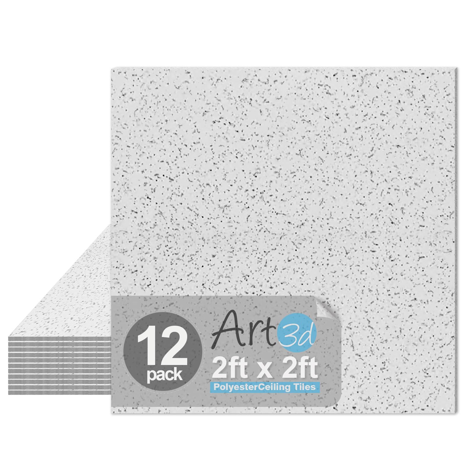 Amazon.com: Art3d Acoustic Drop Ceiling Tiles, 2x2 ft, 12-Pack